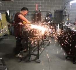 Grinding with sparks