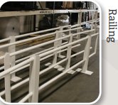 Painted steel handrail assemblies