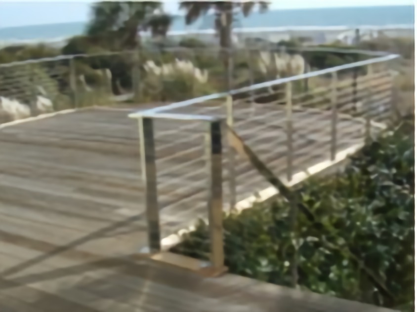 Beachfront deck railing system