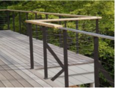 Mountain deck cable railing