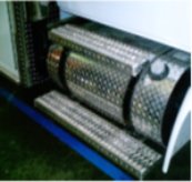 Truck tank step